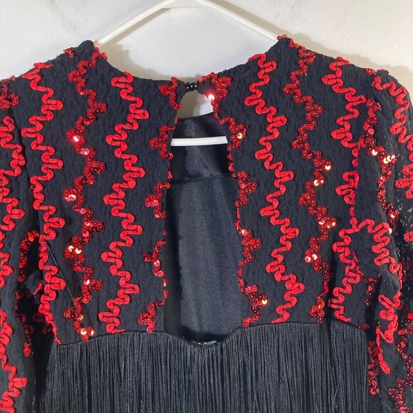 Womens Vintage Jewoos Evening Sequin Fringe Dress Flapper Style 11/12 Read sizin - Picture 8 of 11